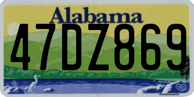 AL license plate 47DZ869