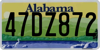 AL license plate 47DZ872