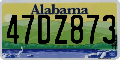 AL license plate 47DZ873