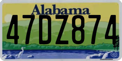 AL license plate 47DZ874