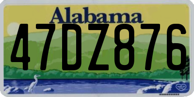 AL license plate 47DZ876