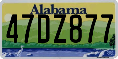 AL license plate 47DZ877