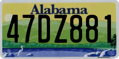 AL license plate 47DZ881