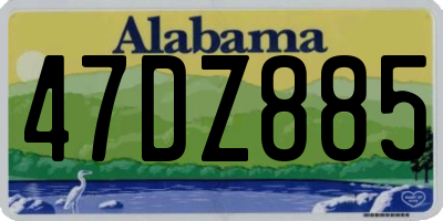 AL license plate 47DZ885