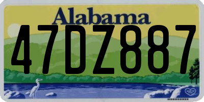 AL license plate 47DZ887