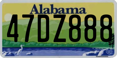 AL license plate 47DZ888