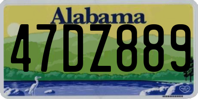 AL license plate 47DZ889
