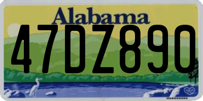 AL license plate 47DZ890