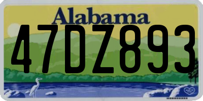 AL license plate 47DZ893