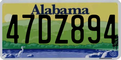 AL license plate 47DZ894
