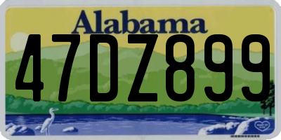 AL license plate 47DZ899