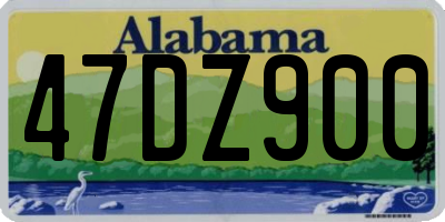 AL license plate 47DZ900