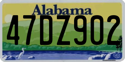 AL license plate 47DZ902