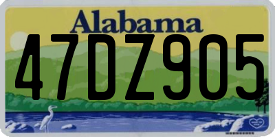AL license plate 47DZ905