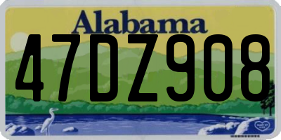 AL license plate 47DZ908