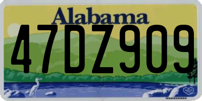 AL license plate 47DZ909