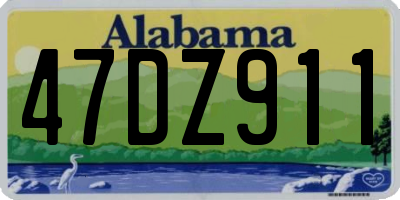 AL license plate 47DZ911