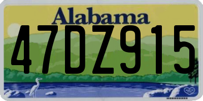 AL license plate 47DZ915