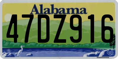 AL license plate 47DZ916