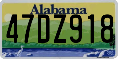 AL license plate 47DZ918