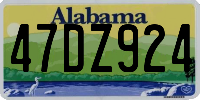 AL license plate 47DZ924
