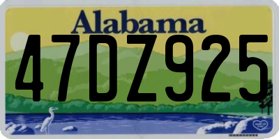 AL license plate 47DZ925