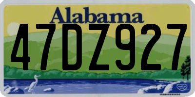 AL license plate 47DZ927