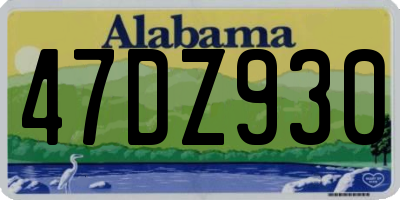 AL license plate 47DZ930