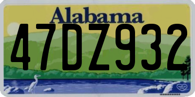 AL license plate 47DZ932