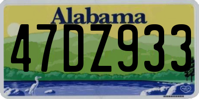 AL license plate 47DZ933