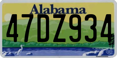AL license plate 47DZ934
