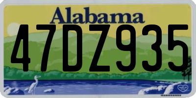 AL license plate 47DZ935