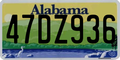 AL license plate 47DZ936