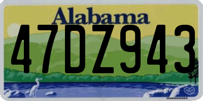 AL license plate 47DZ943