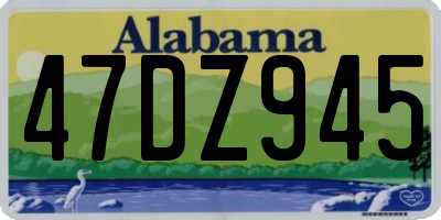AL license plate 47DZ945
