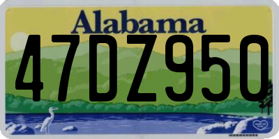 AL license plate 47DZ950