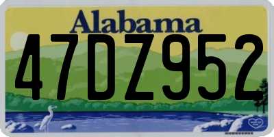 AL license plate 47DZ952