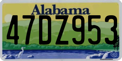AL license plate 47DZ953