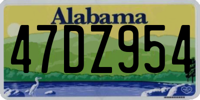 AL license plate 47DZ954