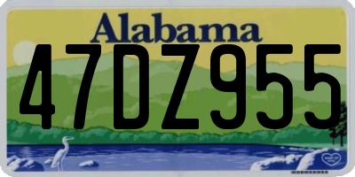 AL license plate 47DZ955