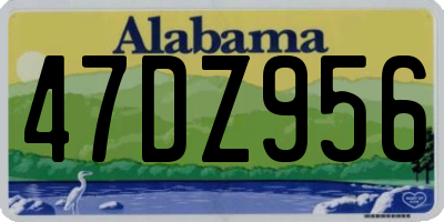 AL license plate 47DZ956