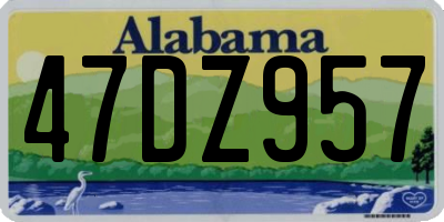 AL license plate 47DZ957