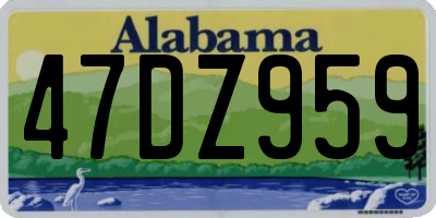 AL license plate 47DZ959