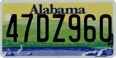 AL license plate 47DZ960