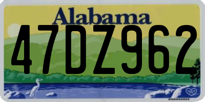 AL license plate 47DZ962
