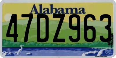 AL license plate 47DZ963