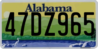 AL license plate 47DZ965