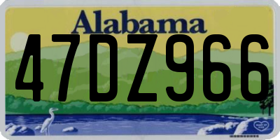 AL license plate 47DZ966