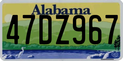AL license plate 47DZ967