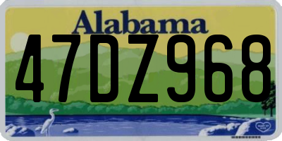AL license plate 47DZ968